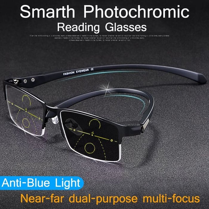 Glosrity Titanium progressive far and near dual-use reading glasses-PL