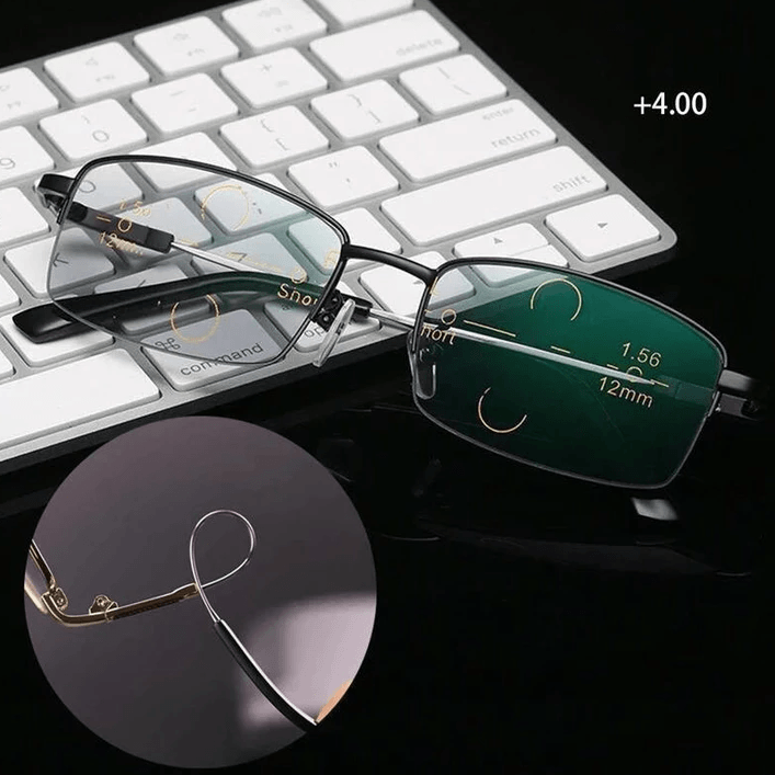 Glosrity Titanium progressive far and near dual-use reading glasses-FR